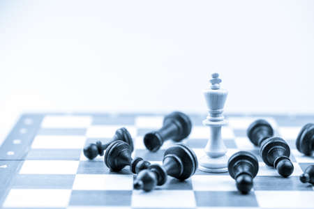 Chess figure, business concept strategy, leadership, team and successの写真素材