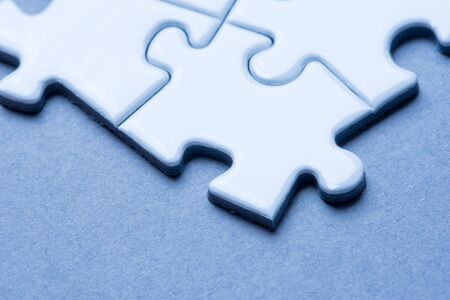 Business team, teamwork by jigsaw