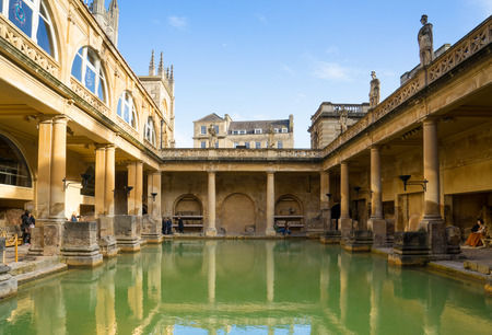 BATH, UK  NOVEMBER 30, 2014: View of the Roman Baths in Bath, UKのeditorial素材