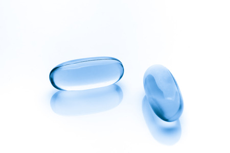 Vitamin Omega-3 fish oil capsulesの写真素材