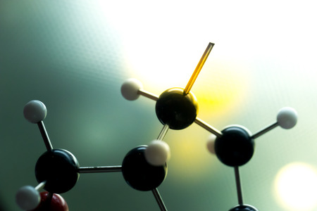 Molecule molecular DNA in a science lab test