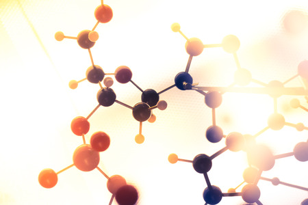 Molecule molecular DNA in a science lab testの写真素材
