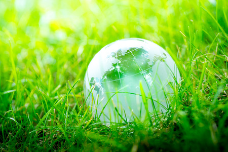 Green & Eco environment, glass globe in the gardenの写真素材
