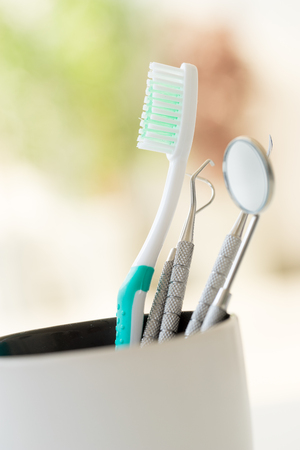 toothbrush set for dental careの写真素材