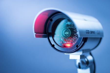 Security CCTV camera in office buildingの写真素材