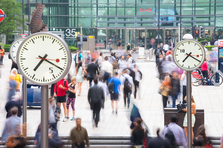 LONDON, ENGLAND - JULY 10, 2015: Canary Wharf is the London business zone & Financial District. Canary Wharf is a station on the Jubilee Line, between Canada Water and North Greenwich.のeditorial素材