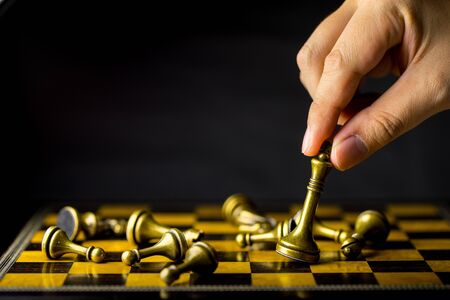 Chess business concept, leader & success