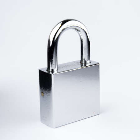 Padlock lock on white backgroundの写真素材