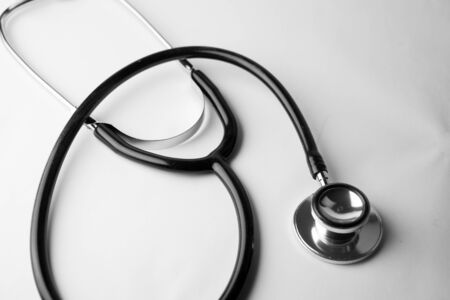 stethoscope on white backgroundの写真素材