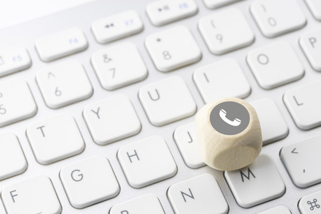 Business e-commerce icon on computer keyboard button