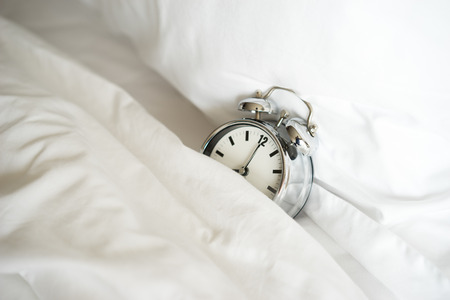 Alarm clock at 8 am. to wake upの写真素材