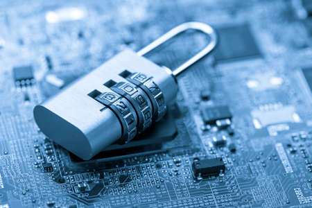 Computer, password & virus security protection from hackingの写真素材