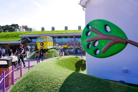 SOUTHAMPTON, ENGLAND, 14 MARCH 2017: The Peppa Pig World is in Paultons Park located in Romsey, Hampshire, England. This park has around 70 attractions and rides.のeditorial素材
