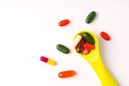 Medicine, tablet and drug in various shape