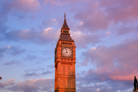 Big Ben and Westminster abbey in London, Englandの写真素材