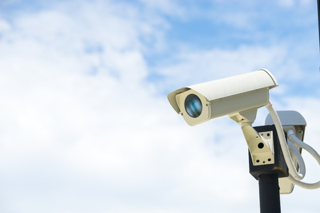 CCTV camera in home villageの写真素材