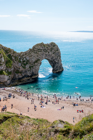 Durdle Door, Dorset in UK, Jurassic Coastのeditorial素材