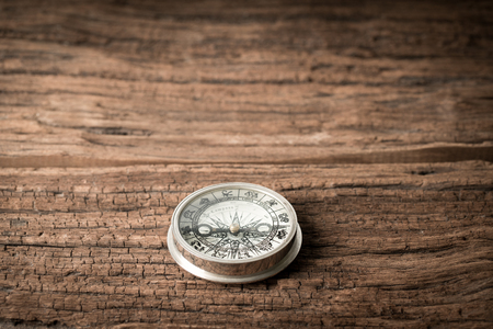 Vintage compass in business concept - strategyの写真素材