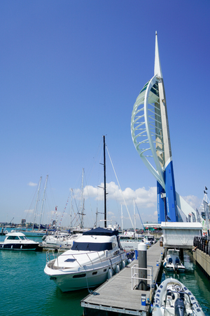 PORTSMOUTH, UK - JULY 10, 2018: Summer in Portsmouth, one of the most beautiful port in UK and very popular for touristsのeditorial素材