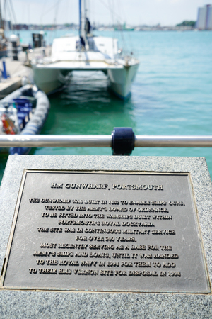 PORTSMOUTH, UK - JULY 10, 2018: Summer in Portsmouth, one of the most beautiful port in UK and very popular for touristsのeditorial素材