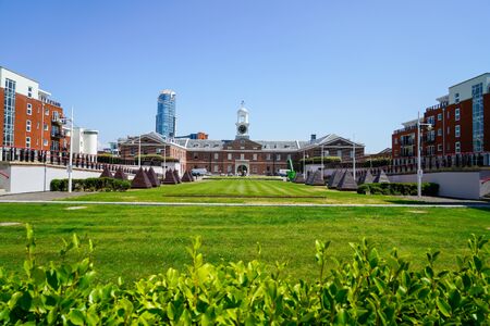 PORTSMOUTH, UK - JULY 10, 2018: Summer in Portsmouth, one of the most beautiful port in UK and very popular for touristsのeditorial素材