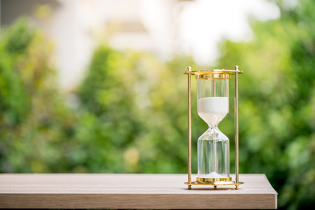 Sand clock, business time management concept