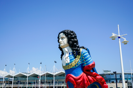 PORTSMOUTH, UK - JULY 10, 2018: Summer in Portsmouth, one of the most beautiful port in UK and very popular for touristsのeditorial素材