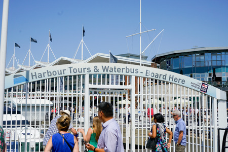 PORTSMOUTH, UK - JULY 10, 2018: Summer in Portsmouth, one of the most beautiful port in UK and very popular for touristsのeditorial素材