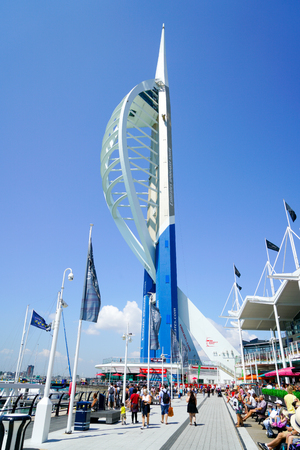 PORTSMOUTH, UK - JULY 10, 2018: Summer in Portsmouth, one of the most beautiful port in UK and very popular for touristsのeditorial素材