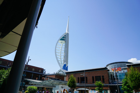 PORTSMOUTH, UK - JULY 10, 2018: Summer in Portsmouth, one of the most beautiful port in UK and very popular for touristsのeditorial素材