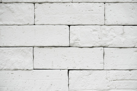 White wall brick stone background & textureの写真素材
