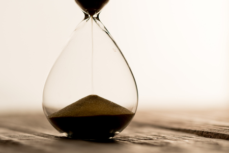 Sand clock, business concept teamwork & time management