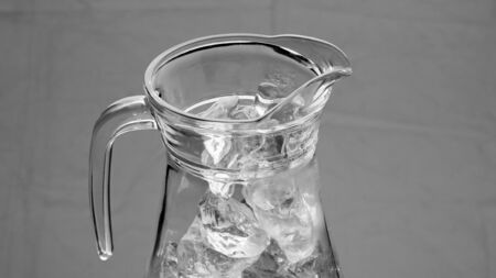 Ice melt in a jar lighting in studioの写真素材