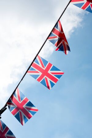 British & English national flag at the restaurant and pub, London