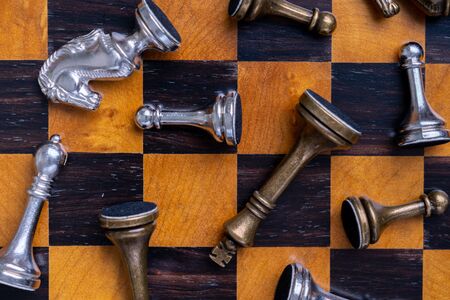 Chess online and strategy business concept from top viewの写真素材