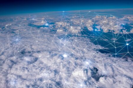 Network & cloud concept in the sky