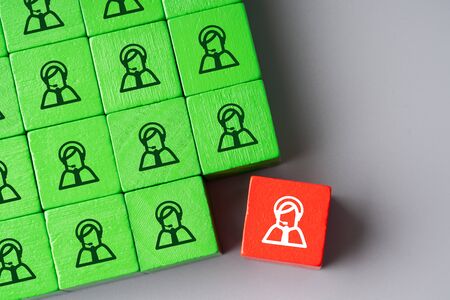 Business & HR global puzzle concept for leadership and teamの写真素材