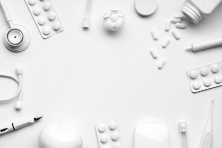 White color medical equipment for clean conceptの写真素材