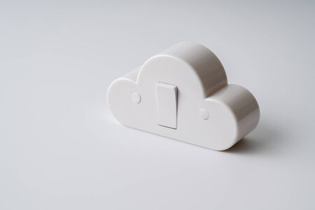 Cloud technology icon on colorful & creative background for global business conceptの写真素材