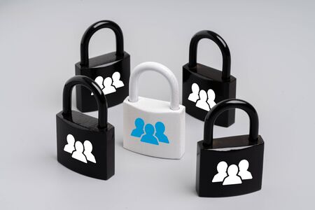 Business & HR global puzzle concept for leadership and team on the key lockの写真素材