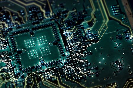 Mainboard on abstract background illustrationの写真素材