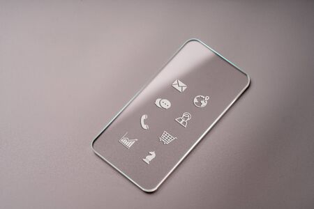 Online Business & strategy icon application on smart phoneの写真素材