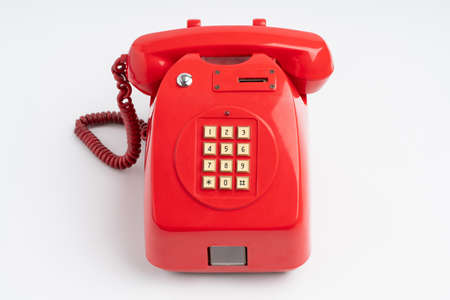 Vintage & retro telephone for contact us conceptの写真素材