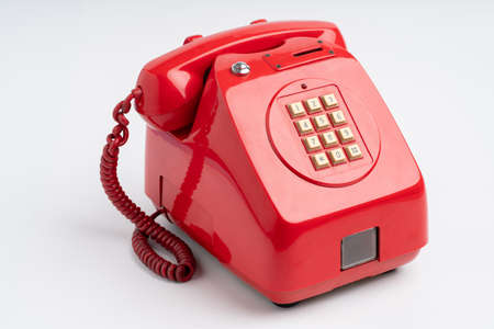 Vintage & retro telephone for contact us conceptの写真素材