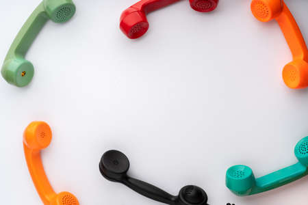 Vintage & retro telephone for contact us concept