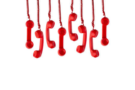Vintage & retro telephone for call center conceptの写真素材