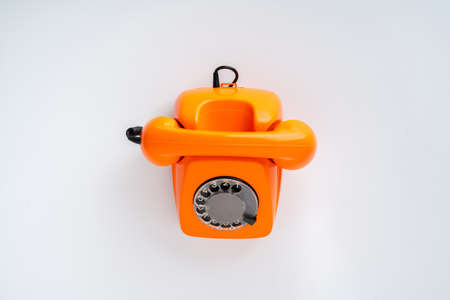 Vintage & retro telephone for contact us conceptの写真素材