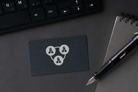 Plain name card for Business & HR icon conceptの写真素材
