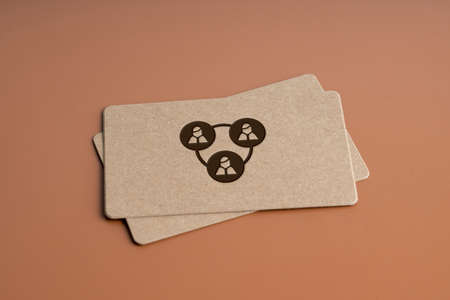 Plain name card for Business & HR icon conceptの写真素材