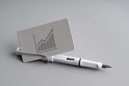 Plain name card  for Business & strategy icon conceptの写真素材